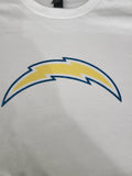Los Angeles Chargers Glitter Bolt White T-Shirt – Sparkle Football Fan Tee