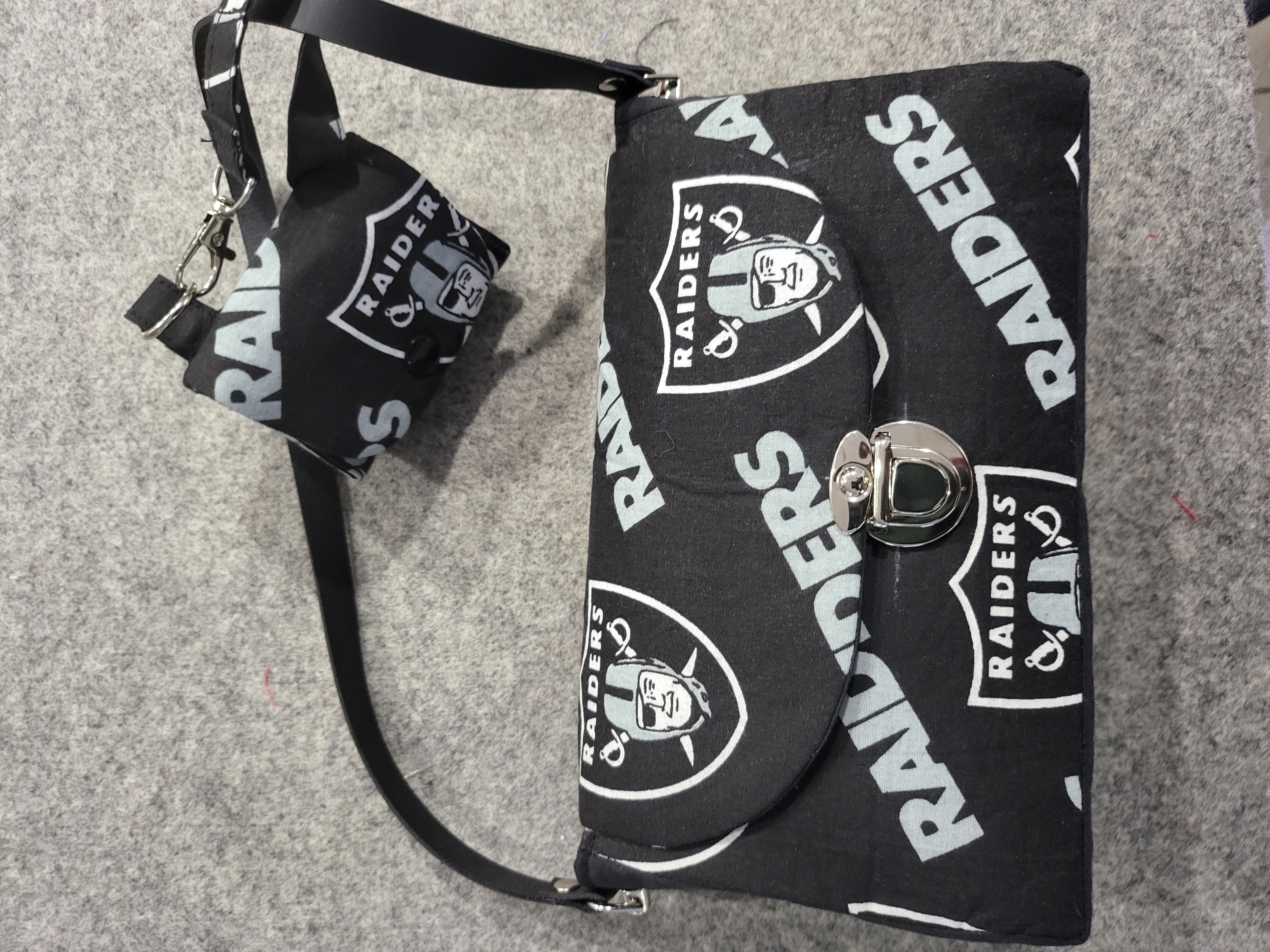 Raiders Handmade Crossbody Purse & Mini Pouch Set