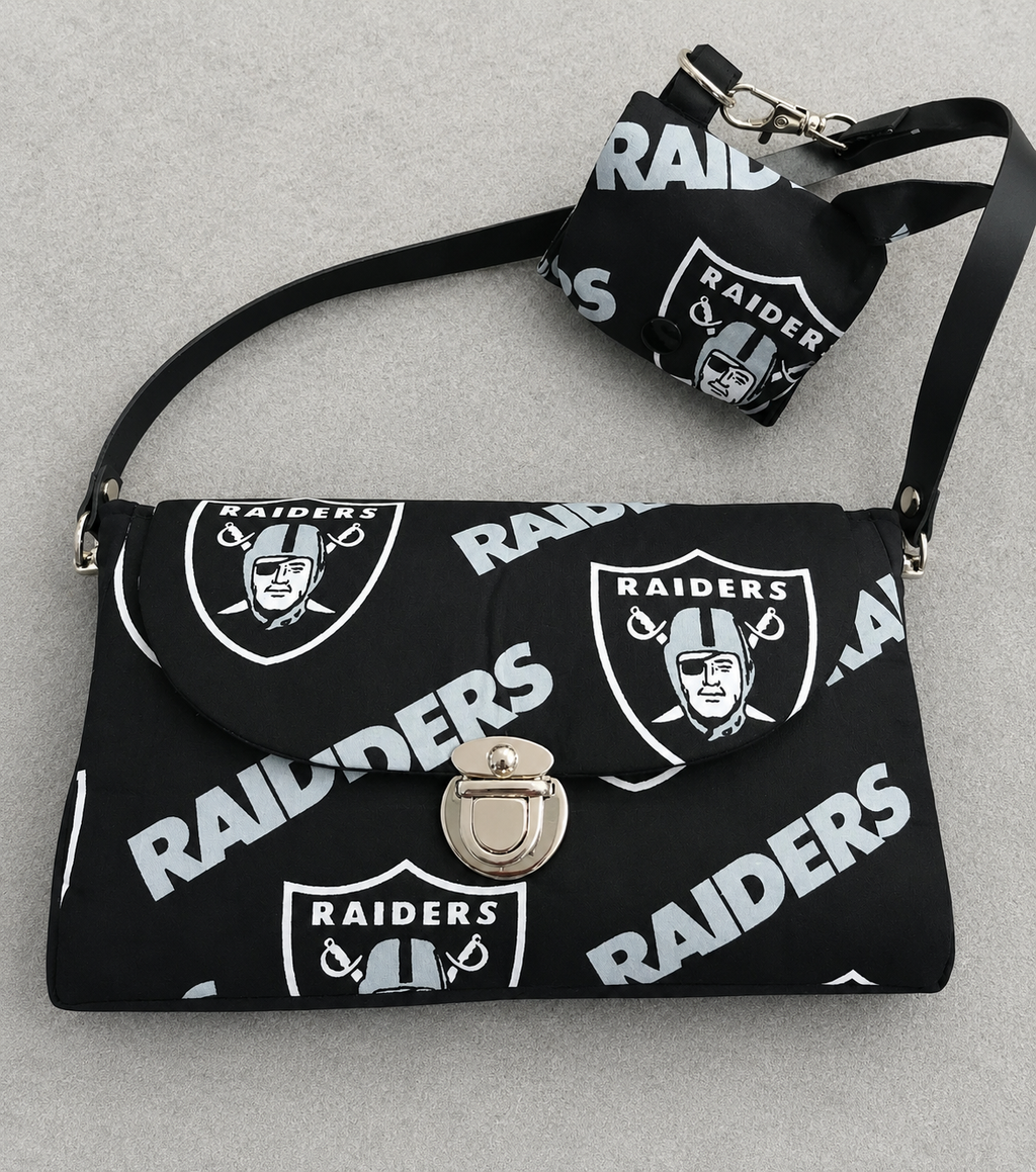 Raiders Handmade Crossbody Purse & Mini Pouch Set