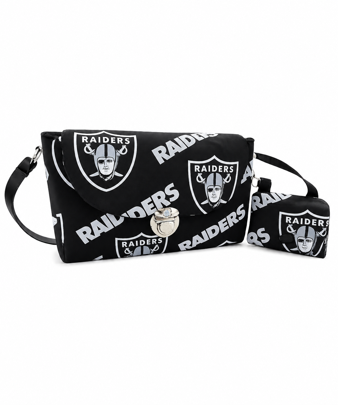 Raiders Handmade Crossbody Purse & Mini Pouch Set